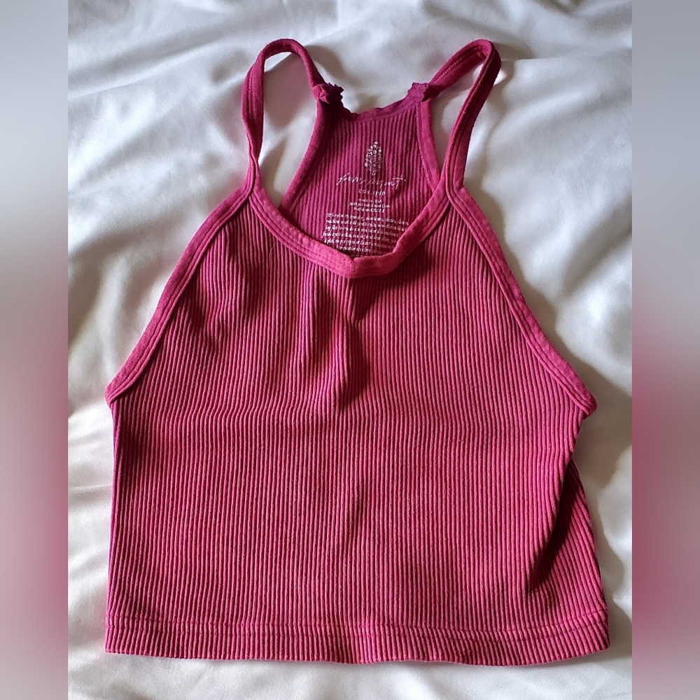 Green Ribbed Tank Top - Picture 2 of 5